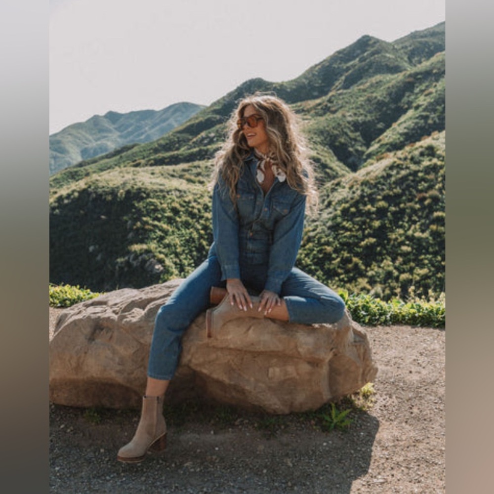 NWT BARCELONA UTILITY DENIM JUMPSUIT S